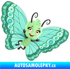 Samolepka Barevný motýl 001 pravá