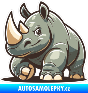Samolepka Barevný nosorožec 004 levá