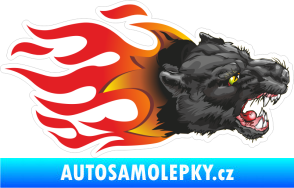 Samolepka Barevný panter 005 pravá v plamenech
