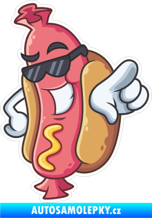 Samolepka Barevný párek v rohlíku 005 levá s hořčicí