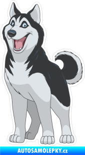 Samolepka Barevný pes 052 levá Husky