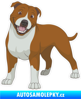 Samolepka Barevný pes 053 levá Pitbul