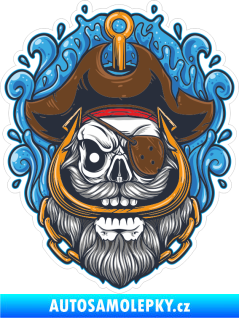 Samolepka Barevný pirát 010 moře a kotva
