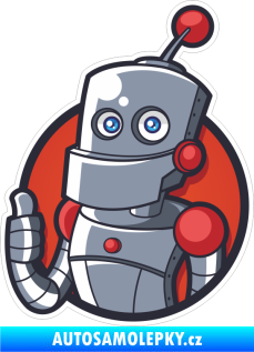 Samolepka Barevný robot 001 levá palec nahoru