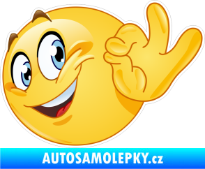 Samolepka Barevný smajlík 003 levá