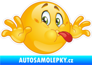 Samolepka Barevný smajlík 021 pravá vyplazený jazyk