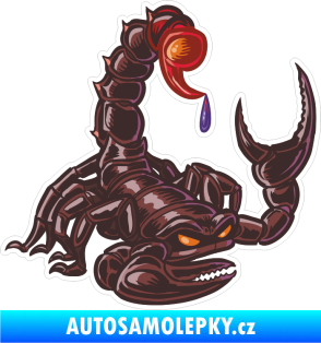 Samolepka Barevný štír 001 pravá rozzuřený