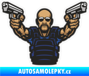 Samolepka Barevný střelec 001 drž se dál