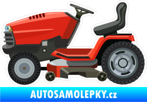 Samolepka Barevný traktor 003 levá malý zahradní