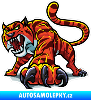 Samolepka Barevný tygr 009 levá s drápy