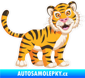 Samolepka Barevný tygr 015 pravá veselý tygřík