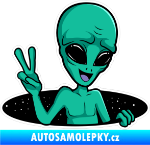 Samolepka Barevný ufoun 012 levá Peace
