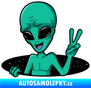 Samolepka Barevný ufoun 012 pravá Peace
