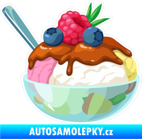 Samolepka Barevný zmrzlinový pohár 001 levá