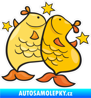 Samolepka Barevný zvěrokruh ryby 002 pravá
