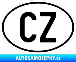 Samolepka CZ označení černo-bílé