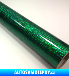 Samolepka Fantasy 1/4 mosaic emerald green PRIME, tmavě zelená folie s holografickým efektem