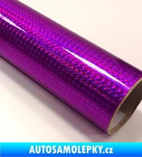 Samolepka Fantasy 1/4 mosaic purple PRIME, purpurová folie s holografickým efektem