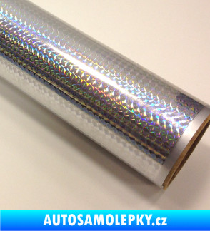 Samolepka Fantasy 1/4 mosaic silver PRIME, stříbrná folie s holografickým efektem