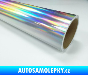 Samolepka Fantasy rainbow silver PRIME, stříbrná zrcadlová duhová folie s holografickým efektem