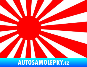 Samolepka Japonská vlajka červeno bílá
