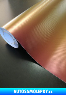 Samolepka Karbon 3D folie MĚDĚNÝ CHAMELEON carbon