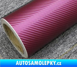 Samolepka Karbon 3D folie VÍNOVÁ carbon