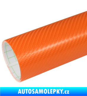 Samolepka Karbon 4D folie ORANŽOVÁ carbon