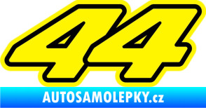 Samolepka Lewis Hamilton 44 - F1 - žlutá