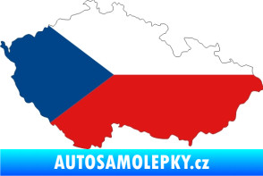 Samolepka Mapa Česká Republika barevná