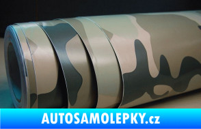 Samolepka MASKÁČOVÁ FOLIE 3D ŠEDÁ (CAMOUFLAGE DESERT)
