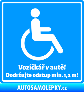 Samolepka Vozíčkář v autě 001 invalida