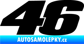 Samolepka 46 Valentino Rossi jednobarevná černá