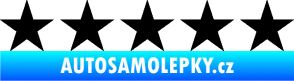 Samolepka 5 star deluxe hvězdy černá