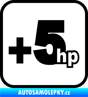 Samolepka +5hp 002 černá