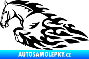 Samolepka Animal flames 008 levá kůň černá