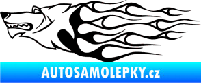 Samolepka Animal flames 017 levá vlk černá