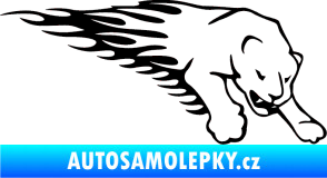 Samolepka Animal flames 020 pravá puma černá