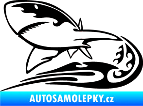 Samolepka Animal flames 041 levá žralok černá