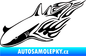 Samolepka Animal flames 048 levá žralok černá