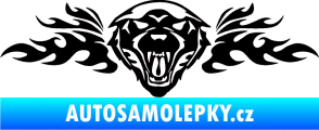 Samolepka Animal flames 058 levá vlk černá