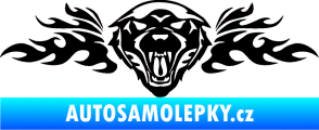 Samolepka Animal flames 058 pravá vlk černá