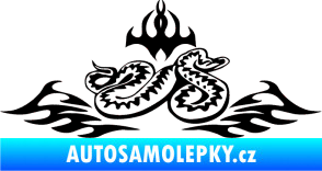 Samolepka Animal flames 070 pravá zmije černá