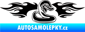 Samolepka Animal flames 072 pravá had černá