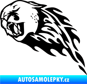 Samolepka Animal flames 083 levá puma černá