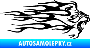 Samolepka Animal flames 103 pravá lev černá