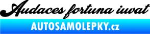 Samolepka Audaces fortuna iuvat nápis odvážnému štěstí přeje černá