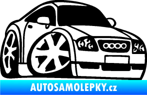 Samolepka Audi TT karikatura pravá černá