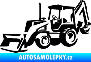 Samolepka Bagr 002 levá černá
