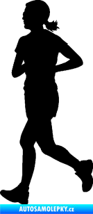Samolepka Běžkyně 001 levá jogging černá